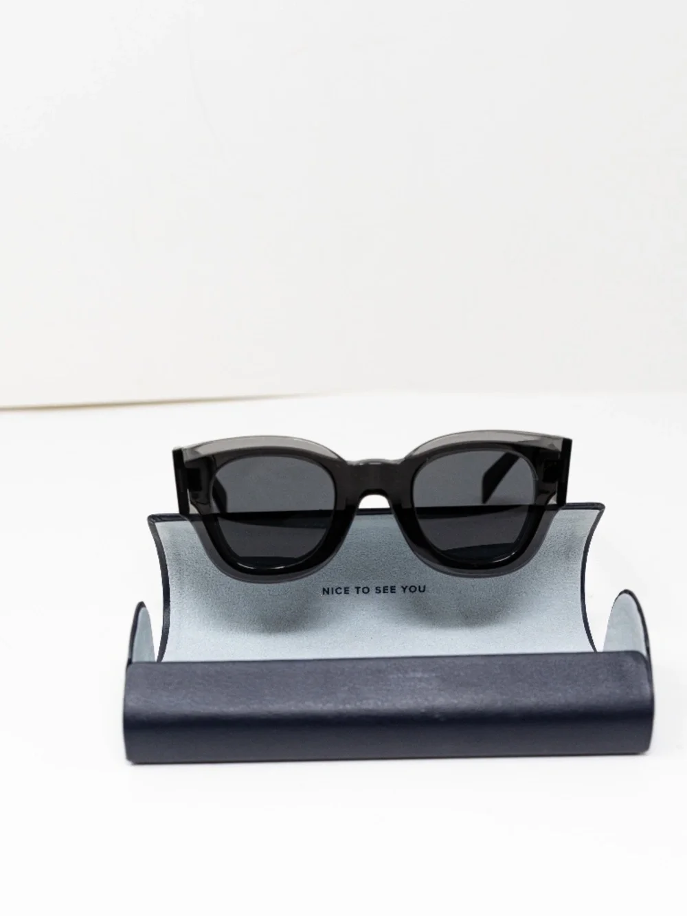 Celine Women's CL 41446/S Round Lenses Cat Eye Gray Black Sunglasses